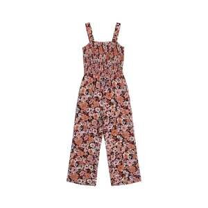 Floral Print Smocked Square Neck Jumpsuit Pink Floral/ 129